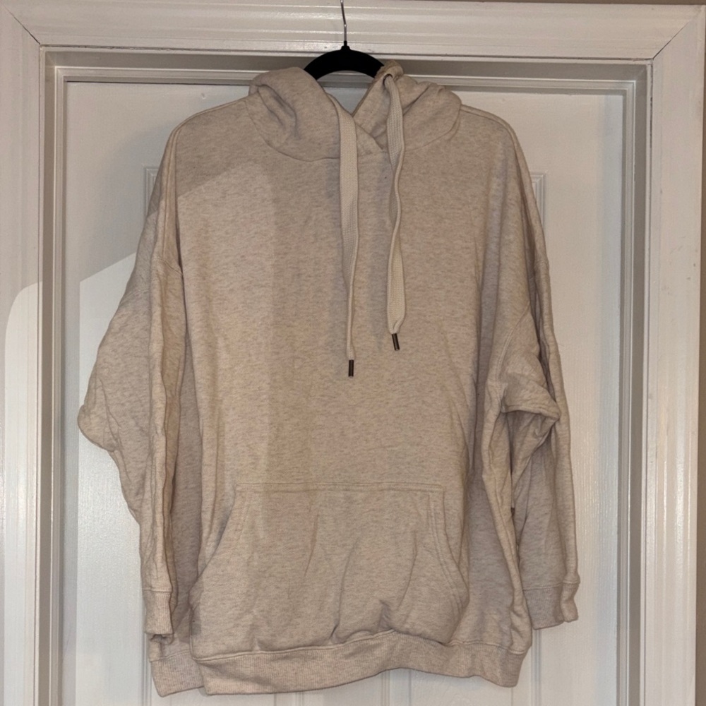 Aerie Beige Hoodie Sweatshirt